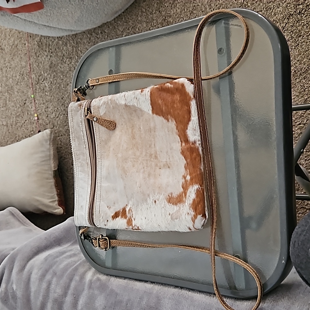 Cowhide purse